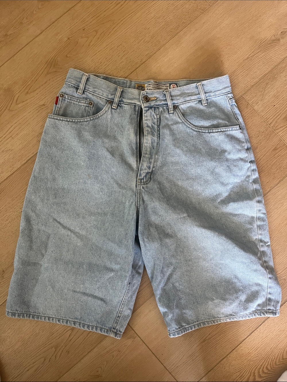 Y2K 90s Men's Light Blue Bugle Boy Denim Shorts
